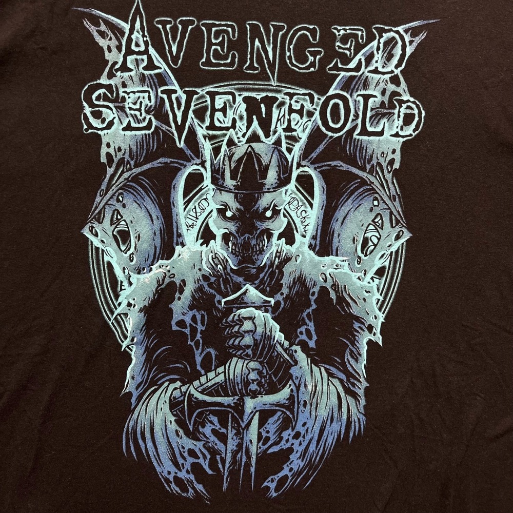 Vintage Avenged Sevenfold Band Shirt 2XL Black A7X Tee